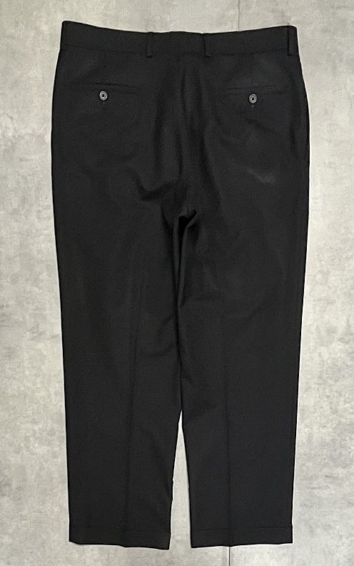 画像3: RALPH LAUREN ウール100% ツープリーツ スラックス ブラック (VINTAGE)