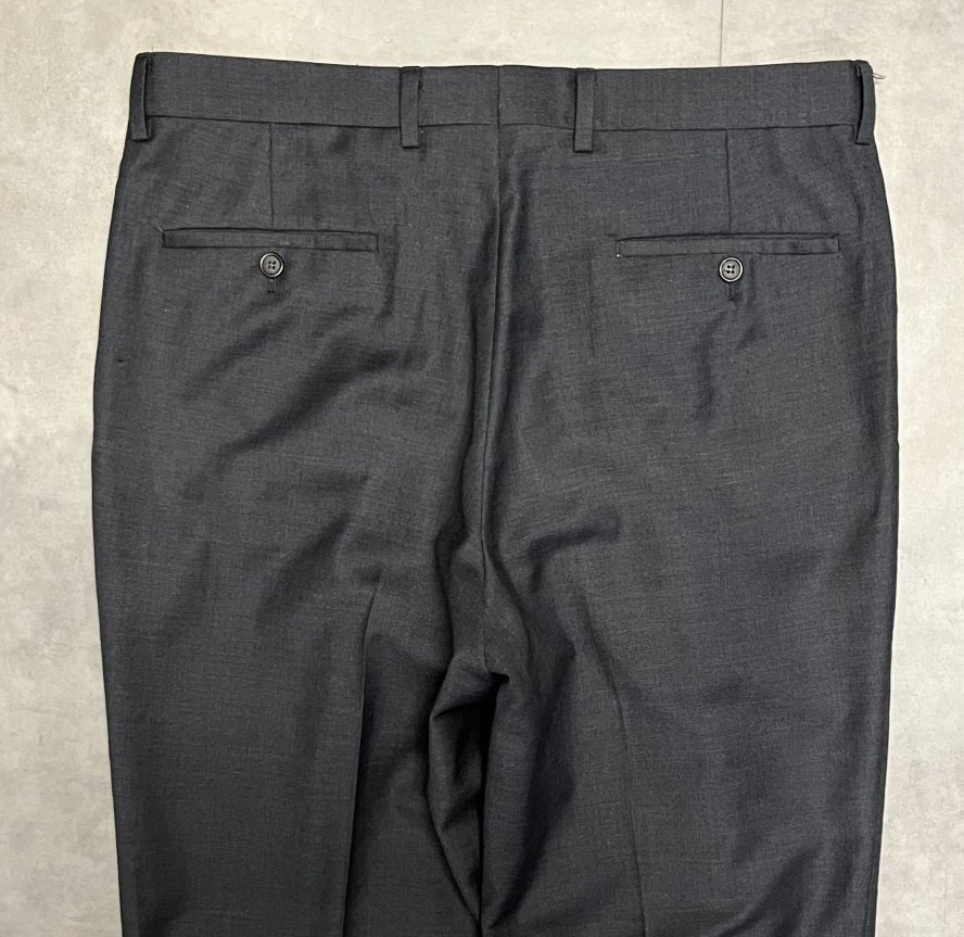 画像: RALPH LAUREN SUPER120'S/カシミア ツープリーツ スラックス チャコール (VINTAGE)