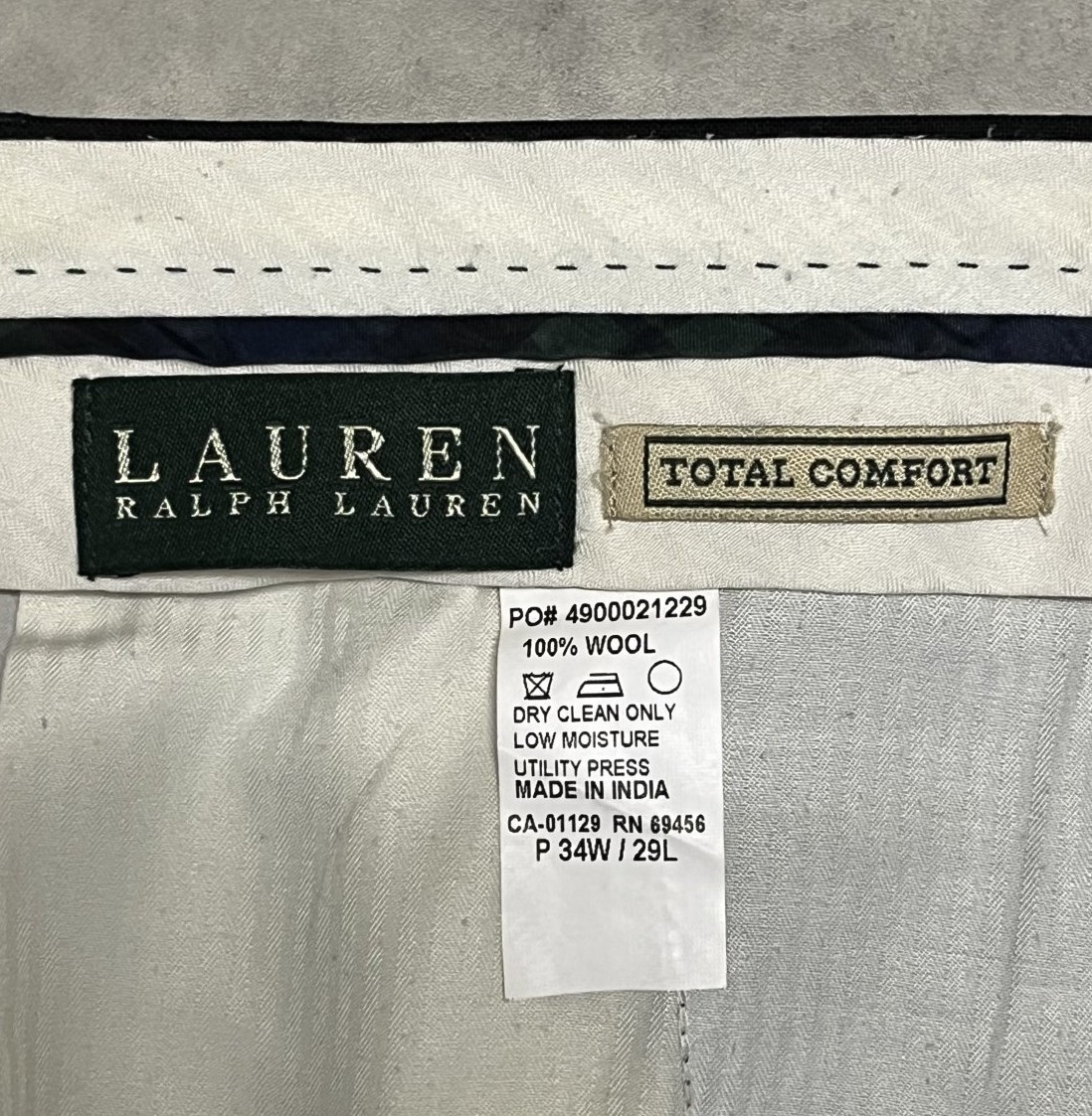 画像2: RALPH LAUREN ウール100% ツープリーツ スラックス ブラック (VINTAGE)