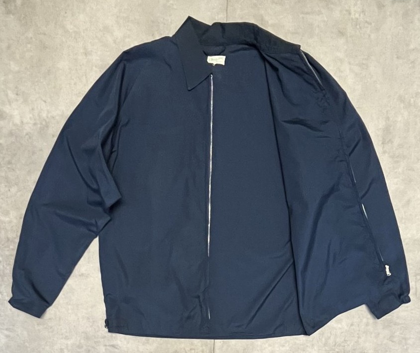 画像4: 40'S THE ATHLETIC STORES ハリントンジャケット AEROコの字留めジップ ダークブルー (VINTAGE)