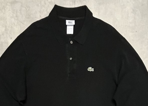 画像: 90'S CHEMISE LACOSTE 長袖 ポロシャツ ブラック フランス製 (VINTAGE)