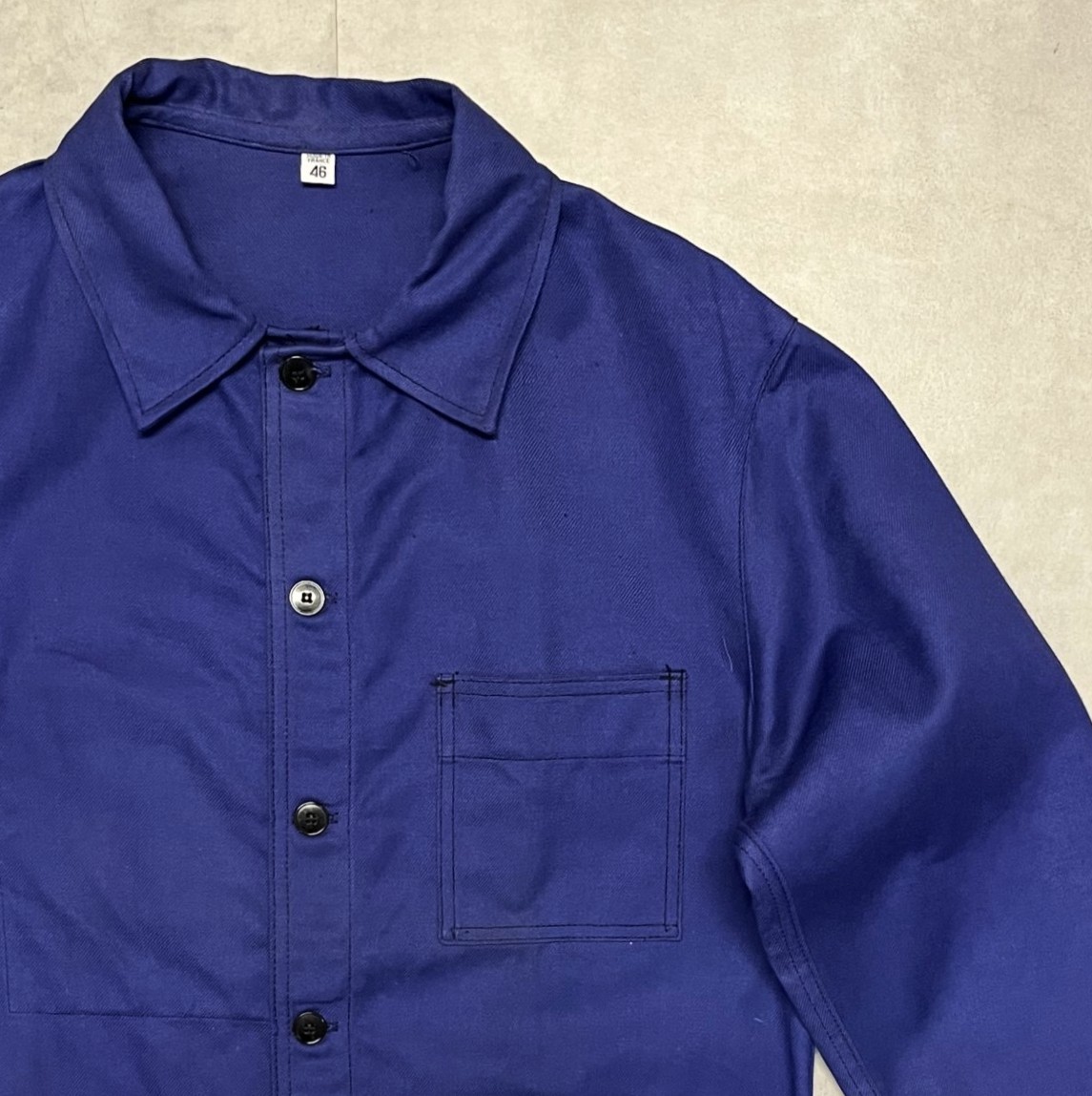 画像: 60'S LE PIGEON VOYAGEUR フレンチワーク ワークジャケット カバーオール ブルー フランス製 (DEADSTOCK)