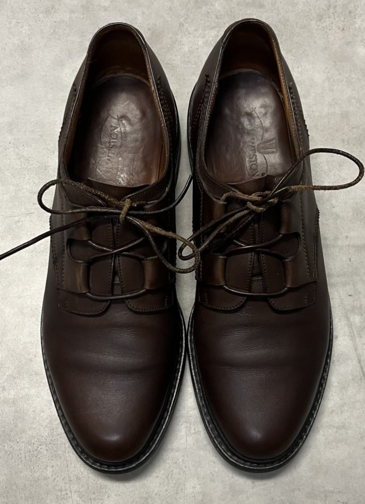 画像: 80'S J.M.WESTON 554 旧ロゴ レザー ギリーシューズ ブラウン フランス製 (VINTAGE)