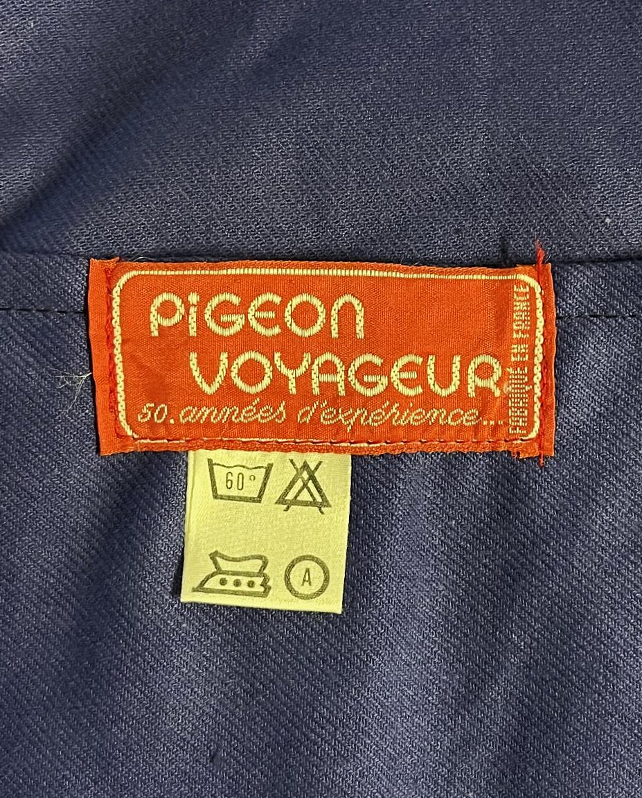 画像3: 60'S LE PIGEON VOYAGEUR フレンチワーク ワークジャケット カバーオール ブルー フランス製 (DEADSTOCK)
