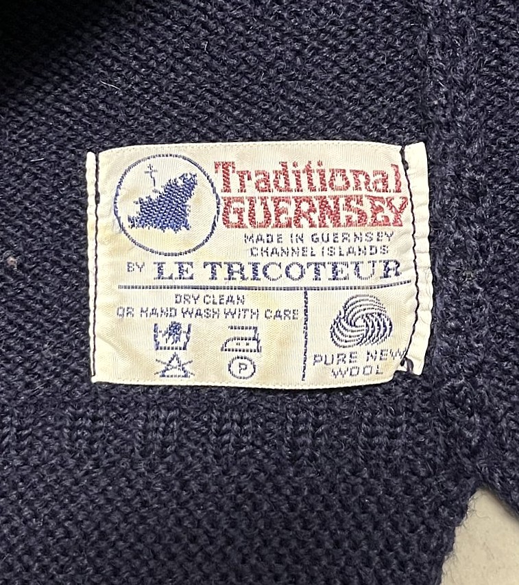 画像2: 80'S LE TRICOTEUR 旧タグ ガンジーセーター ネイビー イギリス（ガンジーアイランド）製 (VINTAGE)