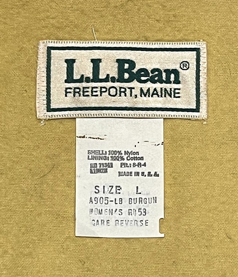 画像2: 80'S LL Bean チンスト付き ナイロン コーチジャケット バーガンディ USA製 (VINTAGE)