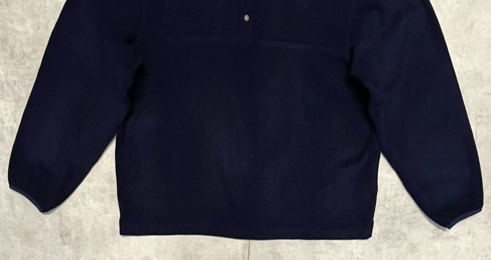 画像: 90'S LANDS' END スナップボタン プルオーバーフリースジャケット ネイビー USA製 (VINTAGE)