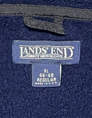 画像3: 90'S LANDS' END スナップボタン プルオーバーフリースジャケット ネイビー USA製 (VINTAGE)