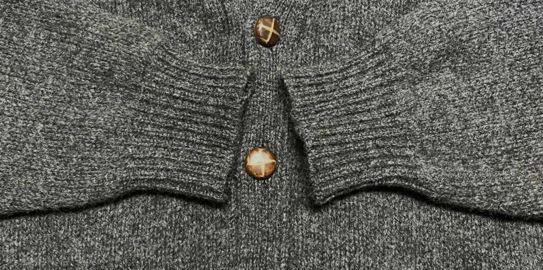 画像: 80'S LL Bean ニット カーディガン チャコール USA製 (VINTAGE)