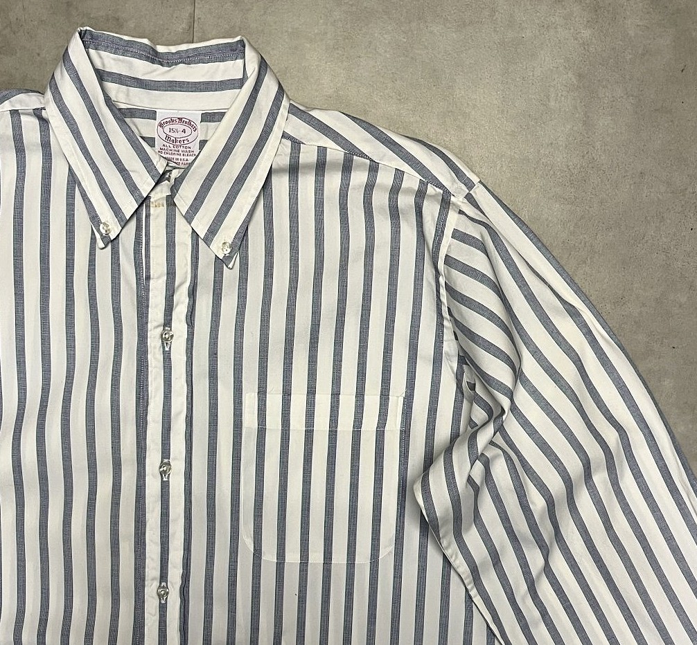 画像: 80'S BROOKS BROTHERS "MAKERS" 6ボタン オックスフォード BDシャツ ストライプ USA製 (VINTAGE)