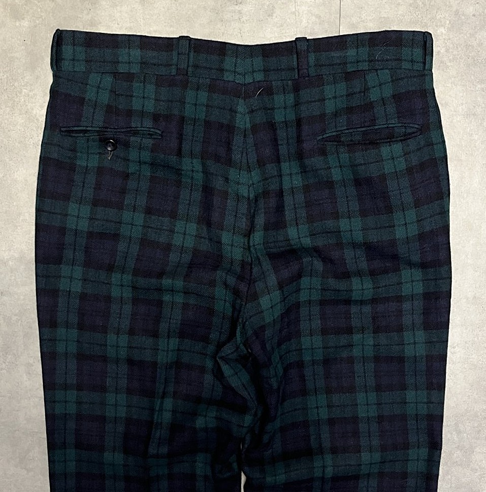 画像: 70'S PENDLETON ウールパンツ TALONジップ ブラックウォッチ USA製 (VINTAGE)