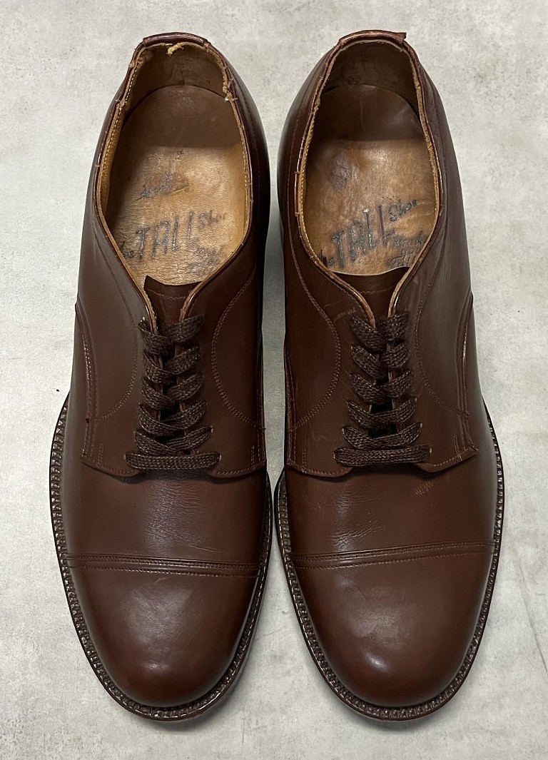画像: 70'S THE TALL SHOE ストレートチップ レザードレスシューズ ブラウン (MINT CONDITION)