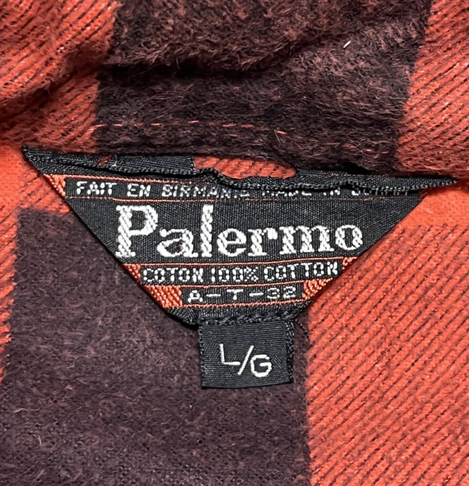 画像2: 80'S PALERMO プリントネル フランネルシャツ チェック柄 (VINTAGE)