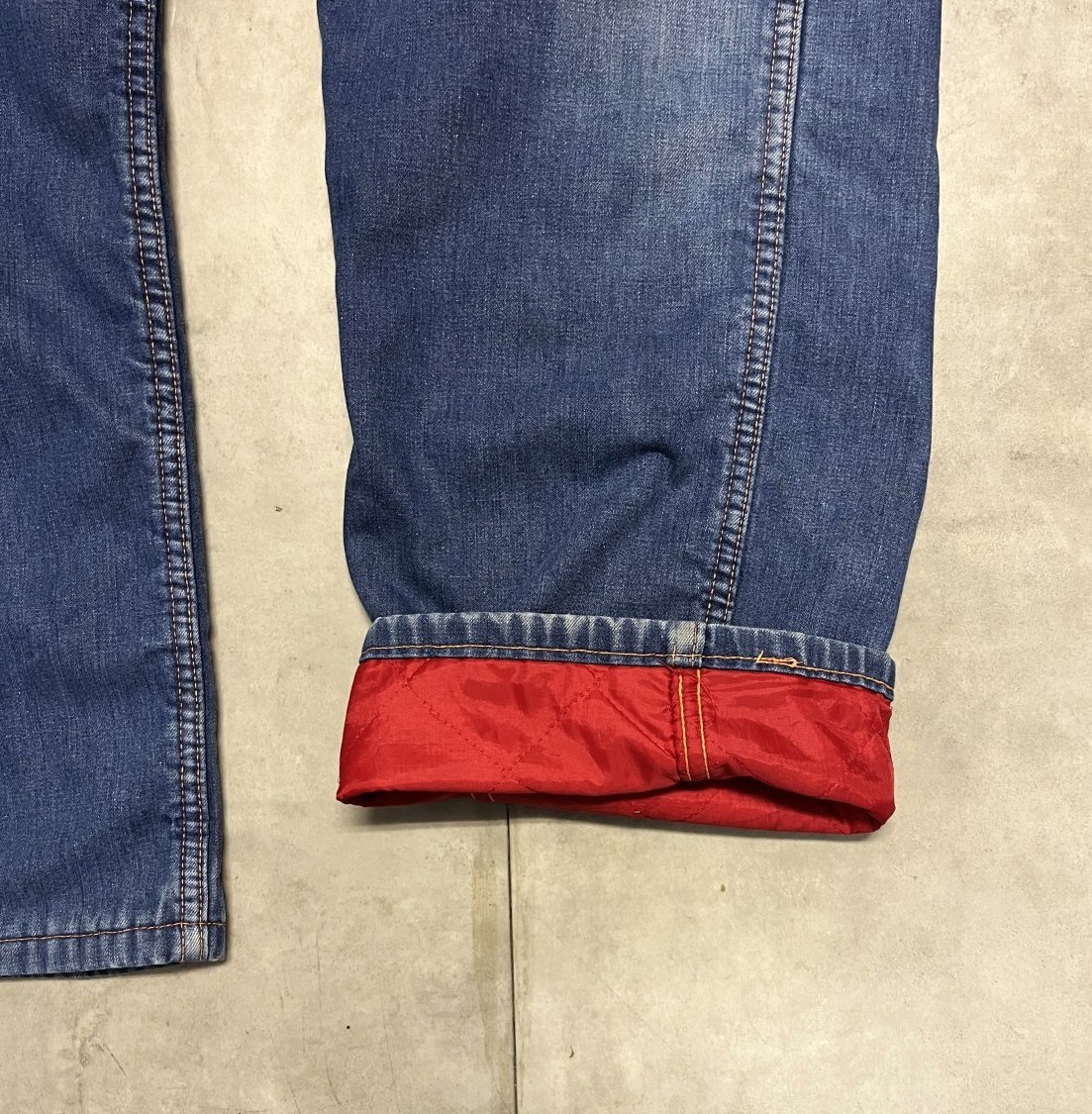 画像3: 70'S UNKNOWN ストアブランド 裏地キルティング デニム ペインターパンツ SCOVILLジップ インディゴ (VINTAGE)