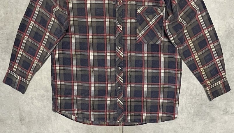画像: 90'S WORK CENTRE L'ATELIER プリントネル フランネルシャツ チェック柄 (VINTAGE)