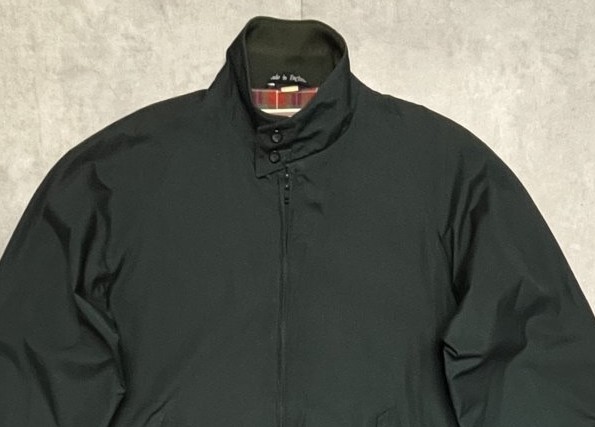 画像: 90'S BARACUTA G9 ハリントンジャケット OPTIジップ ダークグリーン イングランド製 (VINTAGE)