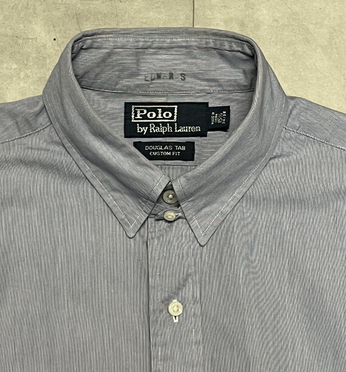 画像: 90'S RALPH LAUREN "DOUGLAS TAB" タブカラー ポプリンシャツ ブルー (VINTAGE)