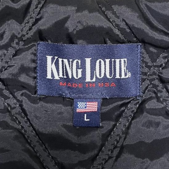 画像2: 90'S KING LOUIE 襟コーデュロイ 裏地キルティング ダックジャケット ブラック USA製 (VINTAGE)