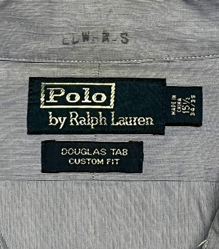 画像2: 90'S RALPH LAUREN "DOUGLAS TAB" タブカラー ポプリンシャツ ブルー (VINTAGE)