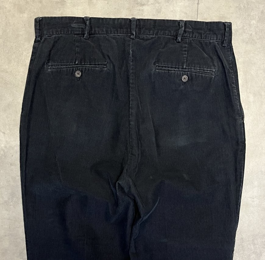 画像: 90'S RALPH LAUREN ノープリーツ コーデュロイパンツ ブラック W34L30 (VINTAGE)