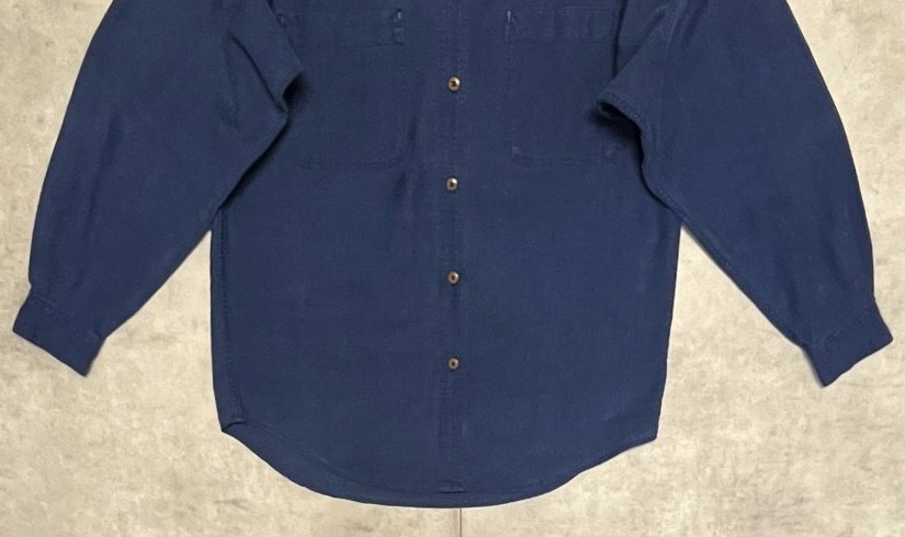 画像: 90'S PATAGONIA リネン/コットン オープンカラーシャツシャツ インディゴ (VINTAGE)