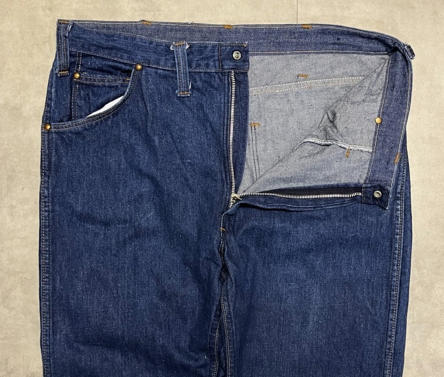 画像: 70'S DICKIES 黒タグ フロントスナップボタン デニム TALONアルミジップ インディゴ USA製 (VINTAGE)