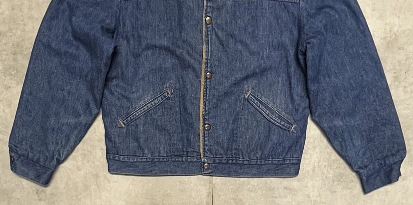 画像: 70'S WRANGLER 裏地ボア デニムジャケット インディゴ USA製 (VINTAGE)