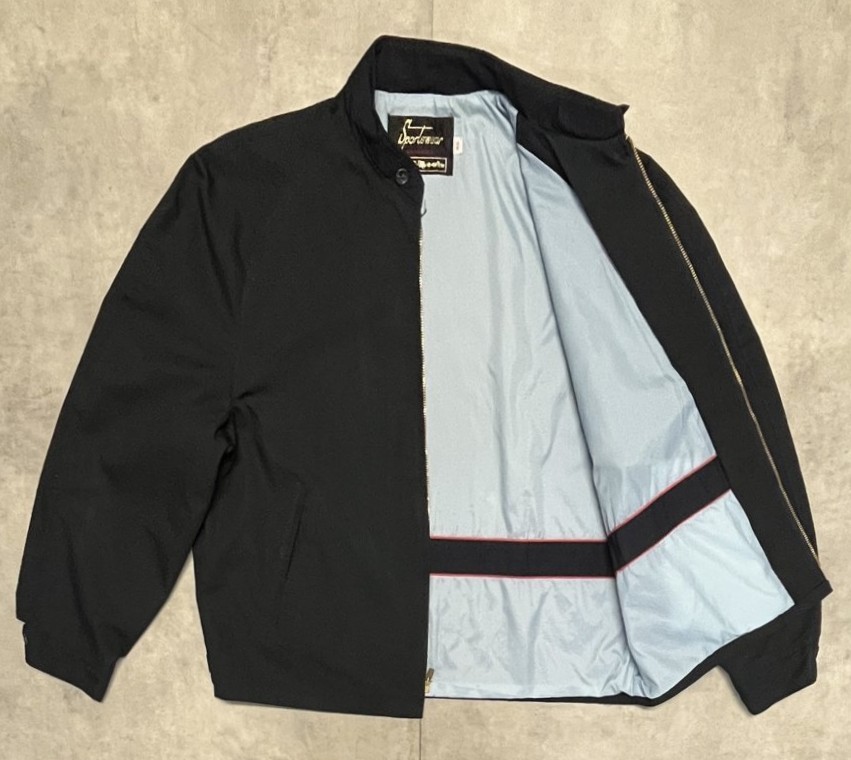 画像4: 70'S SEARS "SPORTSWEAR" チンスト付き スタンドカラー ドリズラージャケット ダークネイビー (VINTAGE)