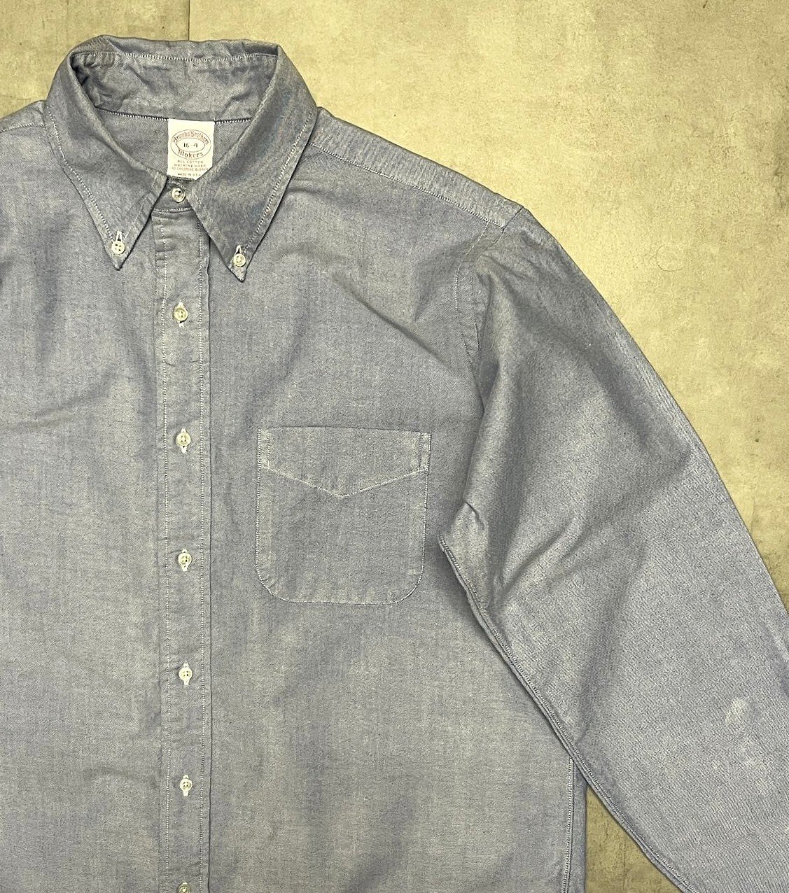 画像: 80'S BROOKS BROTHERS "MAKERS" オックスフォード BDシャツ ブルー USA製 (VINTAGE)