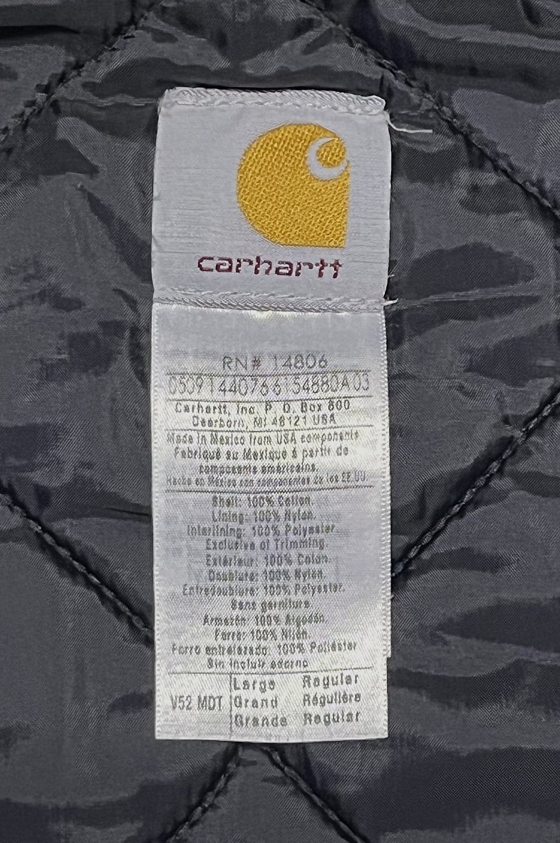 画像2: CARHARTT 裏地キルティング ダックベスト ネイビー (VINTAGE)
