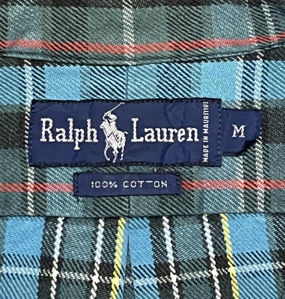 画像2: 90'S RALPH LAUREN ヘビーフランネル BDシャツ チェック柄 (VINTAGE)
