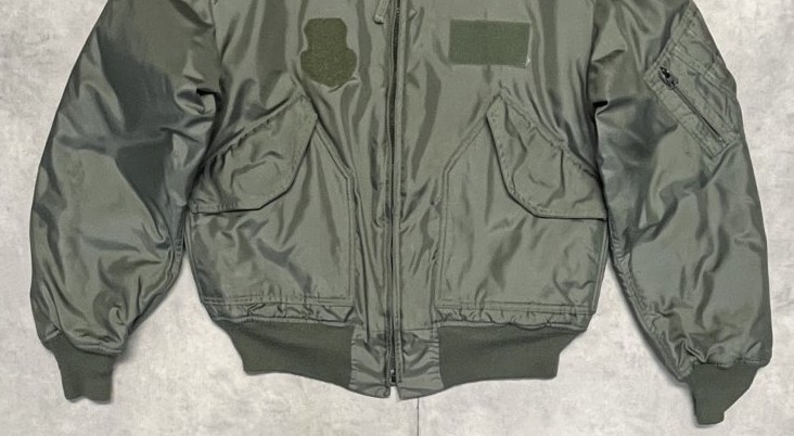 画像: 00'S アメリカ軍 USAF "CWU-45/P" アラミド フライトジャケット セージグリーン (VINTAGE) 