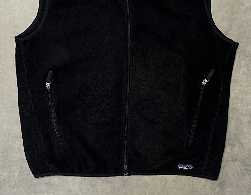 画像: PATAGONIA "SYNCHILLA" 裾ロゴ フルジップ フリースベスト ブラック (VINTAGE)