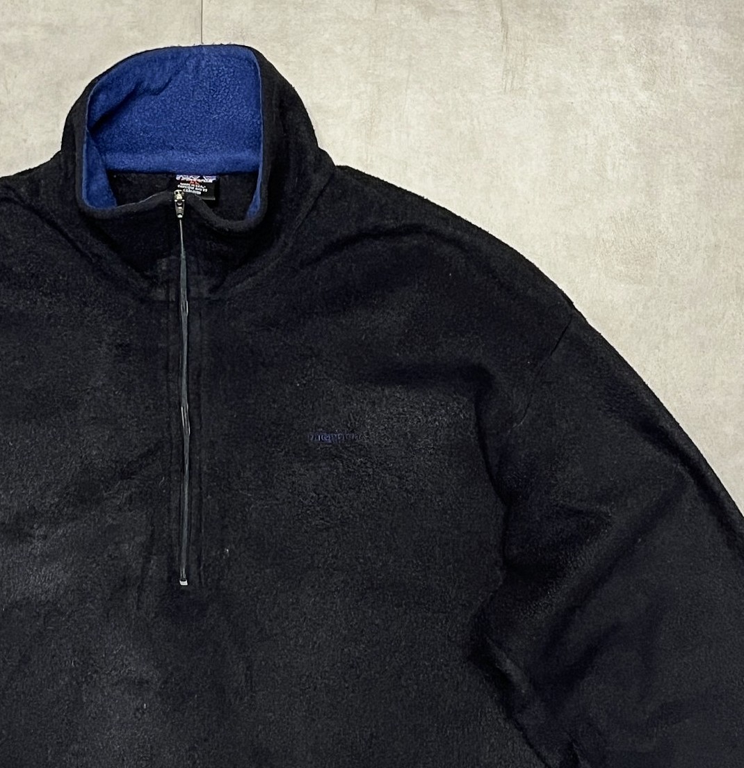 画像: 90'S PATAGONIA "CAPILENE" ハーフジップ プルオーバーシャツ ブラック USA製 (VINTAGE)