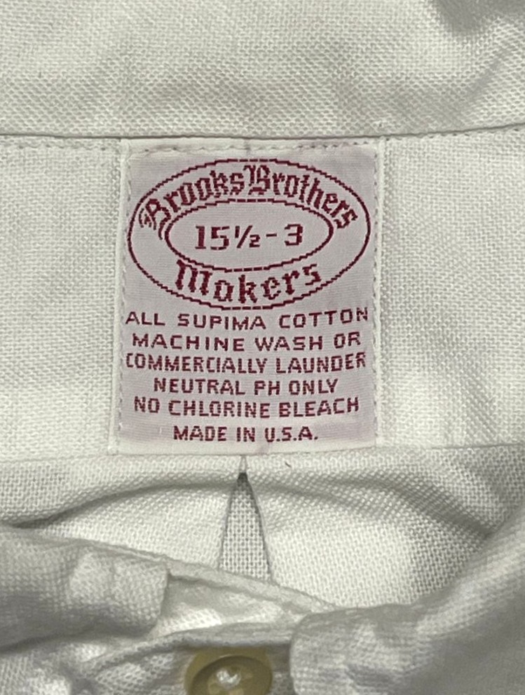 画像2: 90'S BROOKS BROTHERS "MAKERS" オックスフォード BDシャツ ホワイト USA製 (VINTAGE)