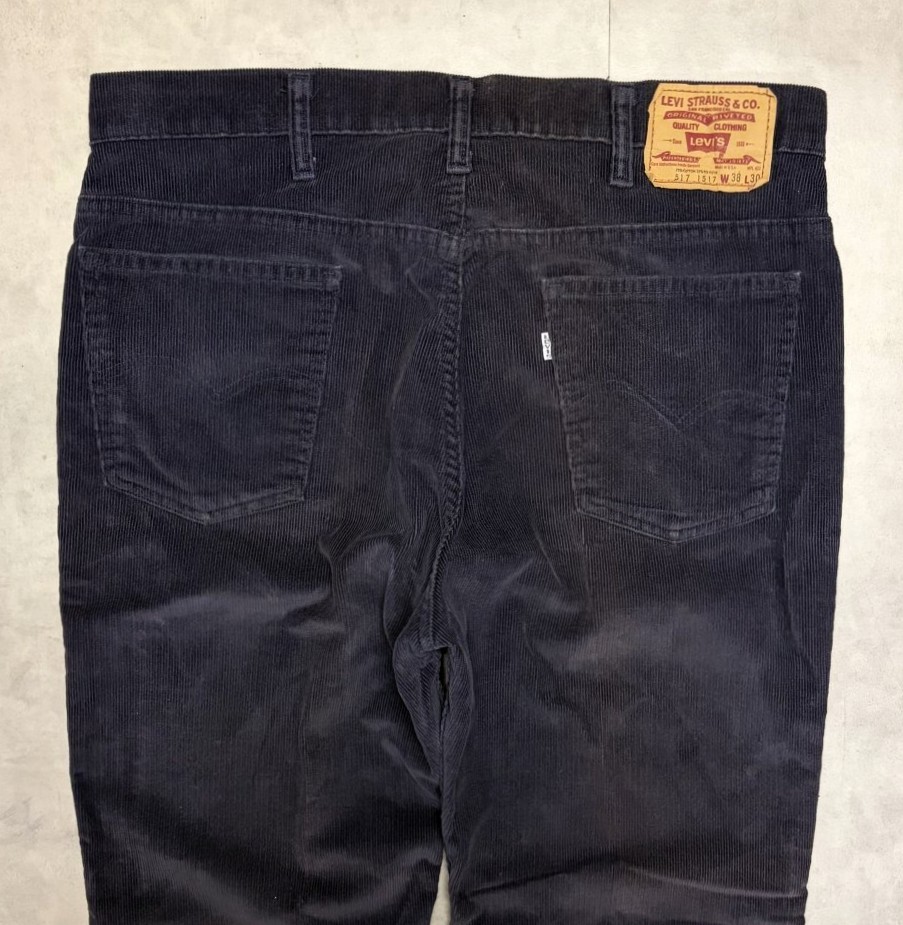 画像: 80'S LEVIS 517 コーデュロイパンツ ネイビー 42TALONジップ W38L30 USA製 (VINTAGE)