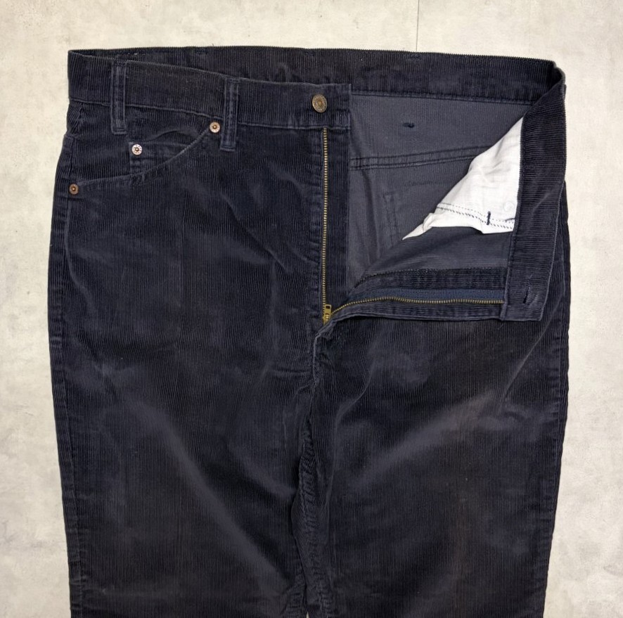 画像: 80'S LEVIS 517 コーデュロイパンツ ネイビー 42TALONジップ W38L30 USA製 (VINTAGE)