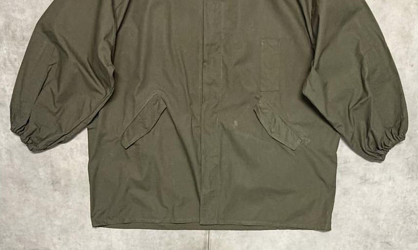 画像: ODDMENT "BIG TACTICAL SHIRT" 解体再構築 リップストップ ハーフコート カーキ (REMAKE)