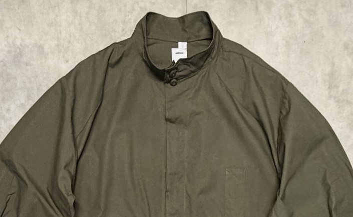 画像: ODDMENT "BIG TACTICAL SHIRT" 解体再構築 リップストップ ハーフコート カーキ (REMAKE)