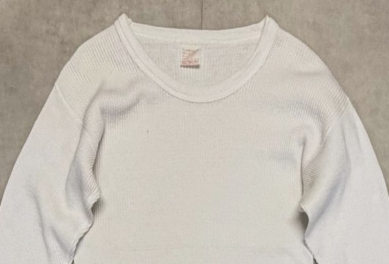 画像: 70'S SEARS コットン100% サーマル 長袖 Tシャツ ホワイト USA製 (VINTAGE)