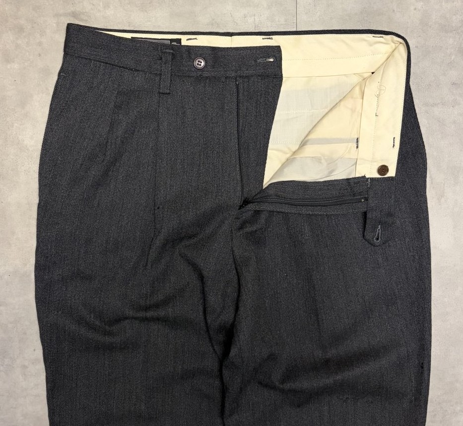 画像: 90'S GAP "PREMIUM" ツータック ウィップコードパンツ チャコール (VINTAGE)