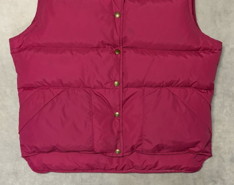 画像: 80'S LL Bean グースダウン ダウンベスト マゼンタ USA製 (VINTAGE)