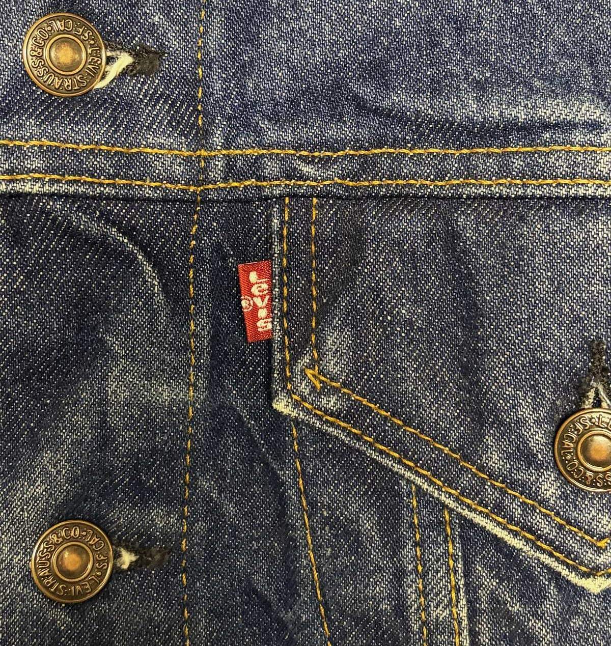 画像3: 80'S LEVIS "70506" スモールe 4thモデル デニムジャケット インディゴ 42 USA製 (VINTAGE)