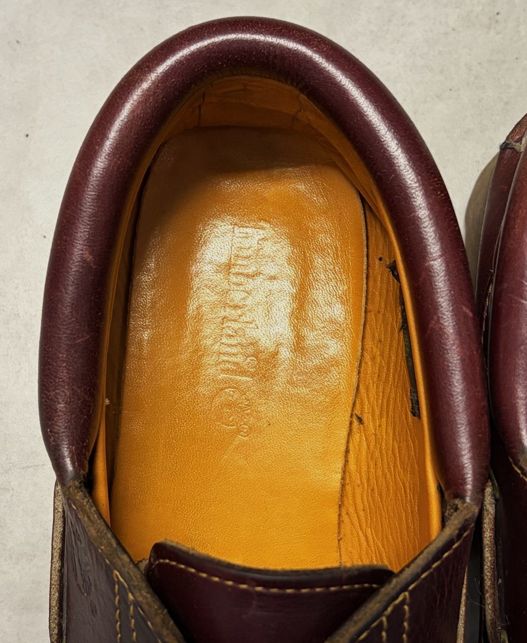 画像: TIMBERLAND 3アイレット オイルドレザー モカシンシューズ バーガンディ (VINTAGE)
