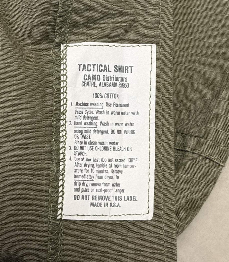 画像4: ODDMENT "BIG TACTICAL SHIRT" 解体再構築 リップストップ ハーフコート カーキ (REMAKE)