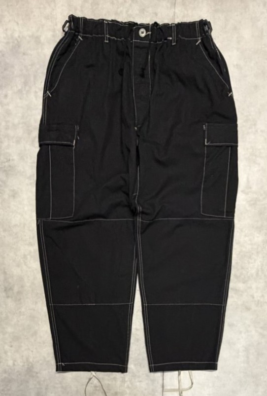 画像1: ODDMENT "BIG CARGO PANTS"  カスタム カーゴパンツ 後染めブラック (REMAKE)