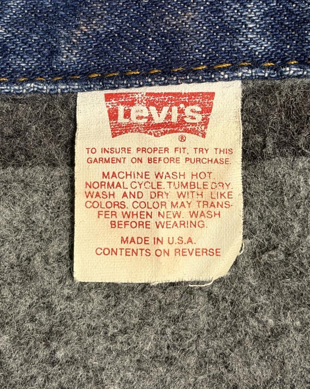 画像4: 80'S LEVIS "71506" スモールe 4thモデル 裏地ブランケット デニムジャケット インディゴ 46L USA製 (VINTAGE)