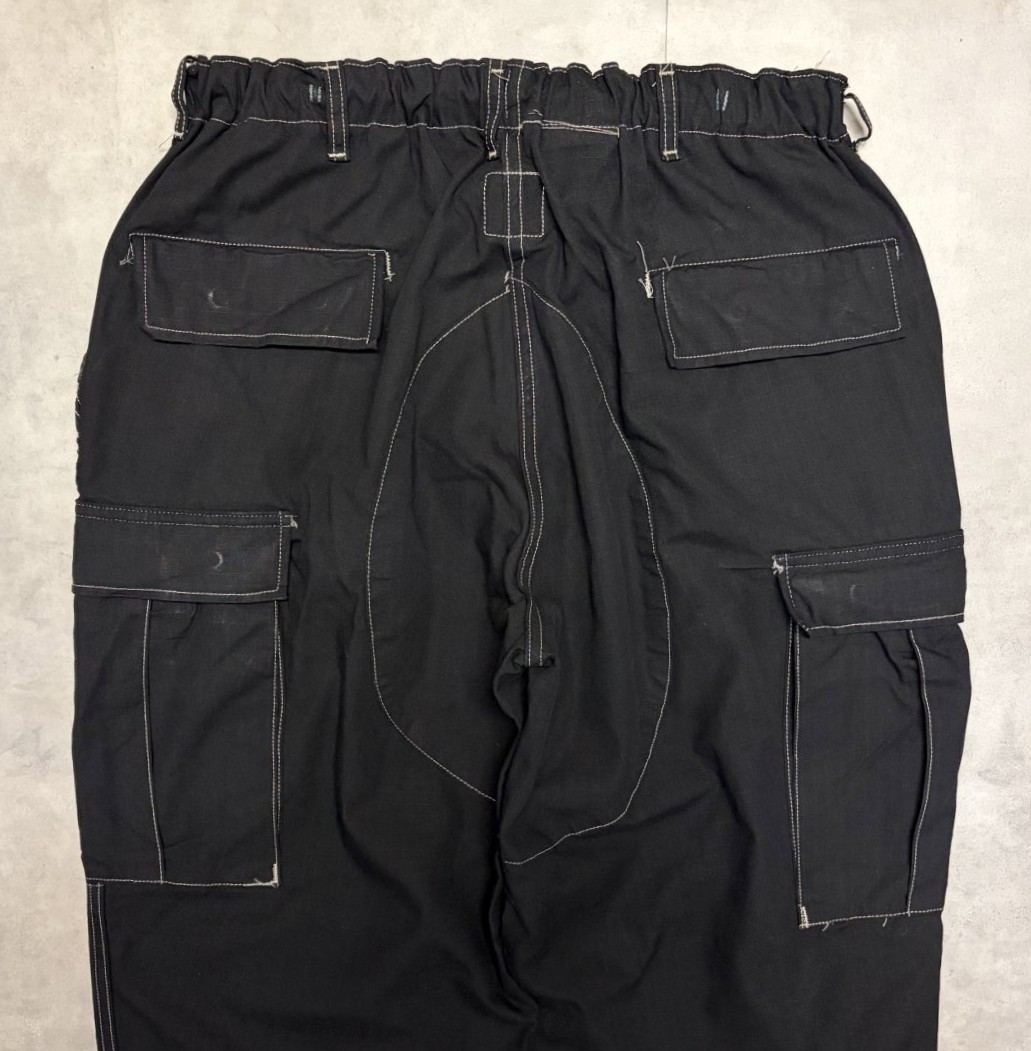 画像: ODDMENT "BIG CARGO PANTS"  カスタム カーゴパンツ 後染めブラック (REMAKE)