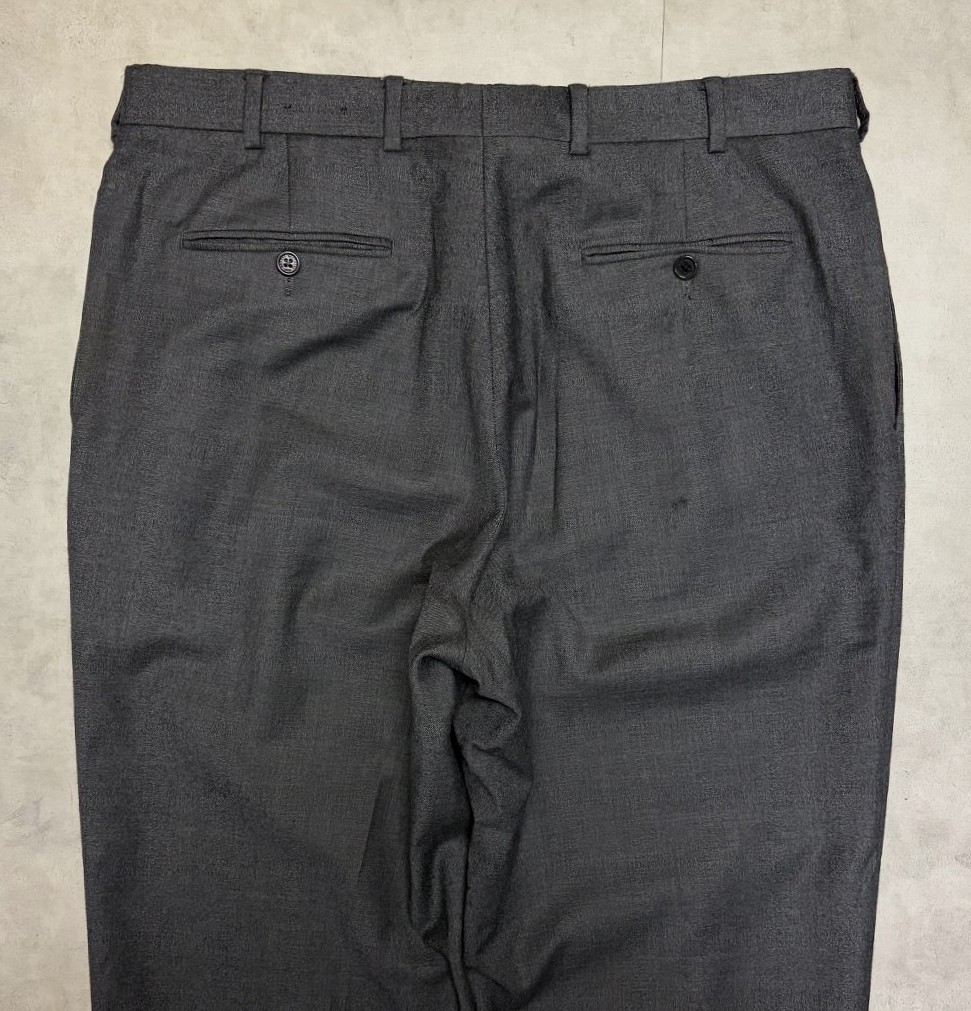 画像: BROOKS BROTHERS ツータック ウールパンツ チャコール (VINTAGE)