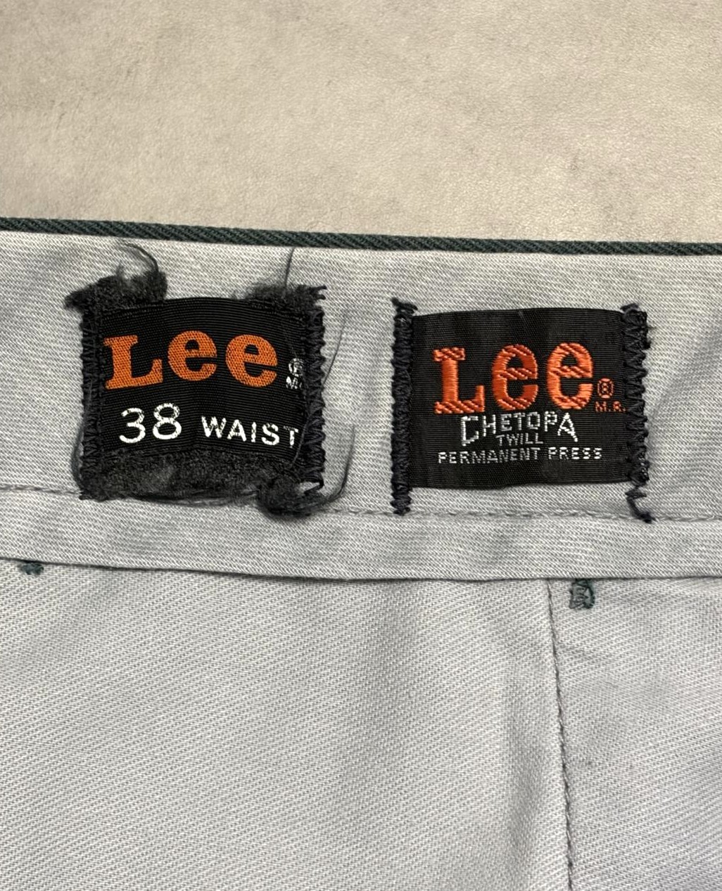 画像2: 70'S LEE "CHETOPA TWILL" ワークパンツ オリーブ TALONジップ USA製 (VINTAGE)